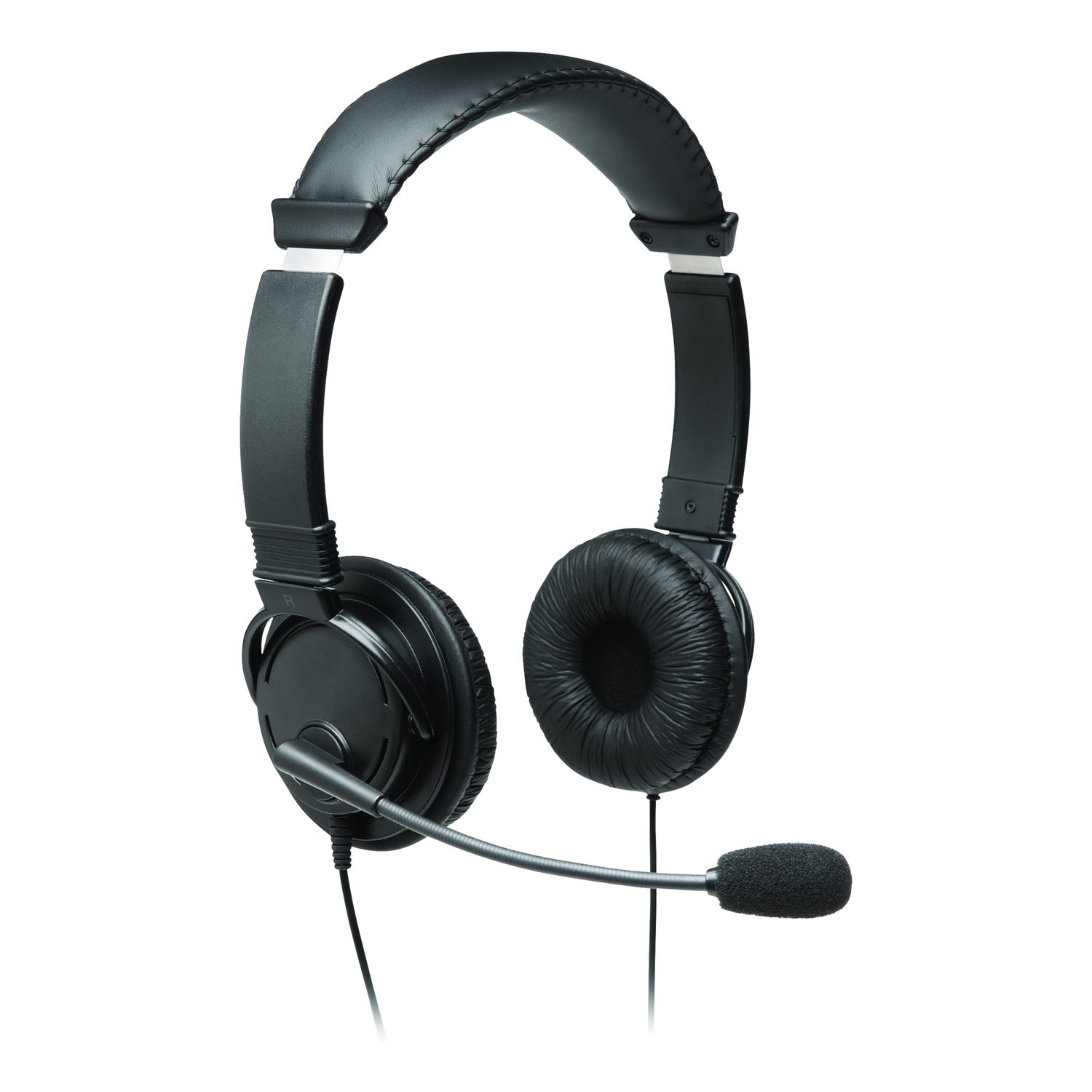 Acco Brands, Inc. Hi-Fi Headphones with Microphone, Black