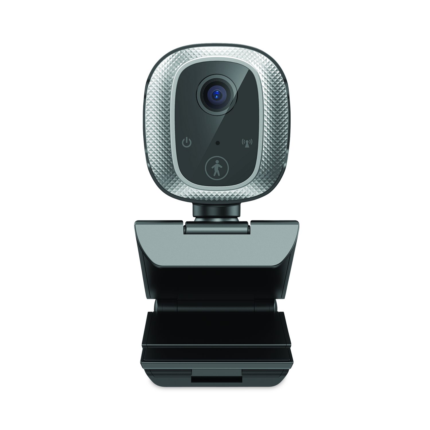 Adesso Inc CyberTrack M1 HD Fixed Focus USB Webcam with AI Motion/Facial Tracking, 1920 pixels x 1080 pixels, 2.1 Mpixels, Black/Silver