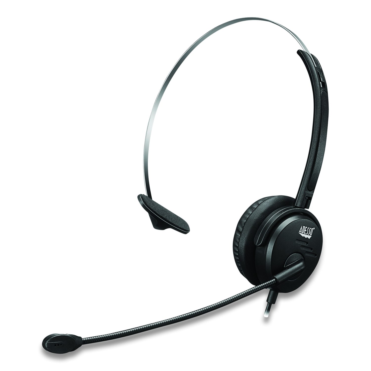 Adesso Inc Xtream P1 Monaural Over the Head Headset with Microphone, Black
