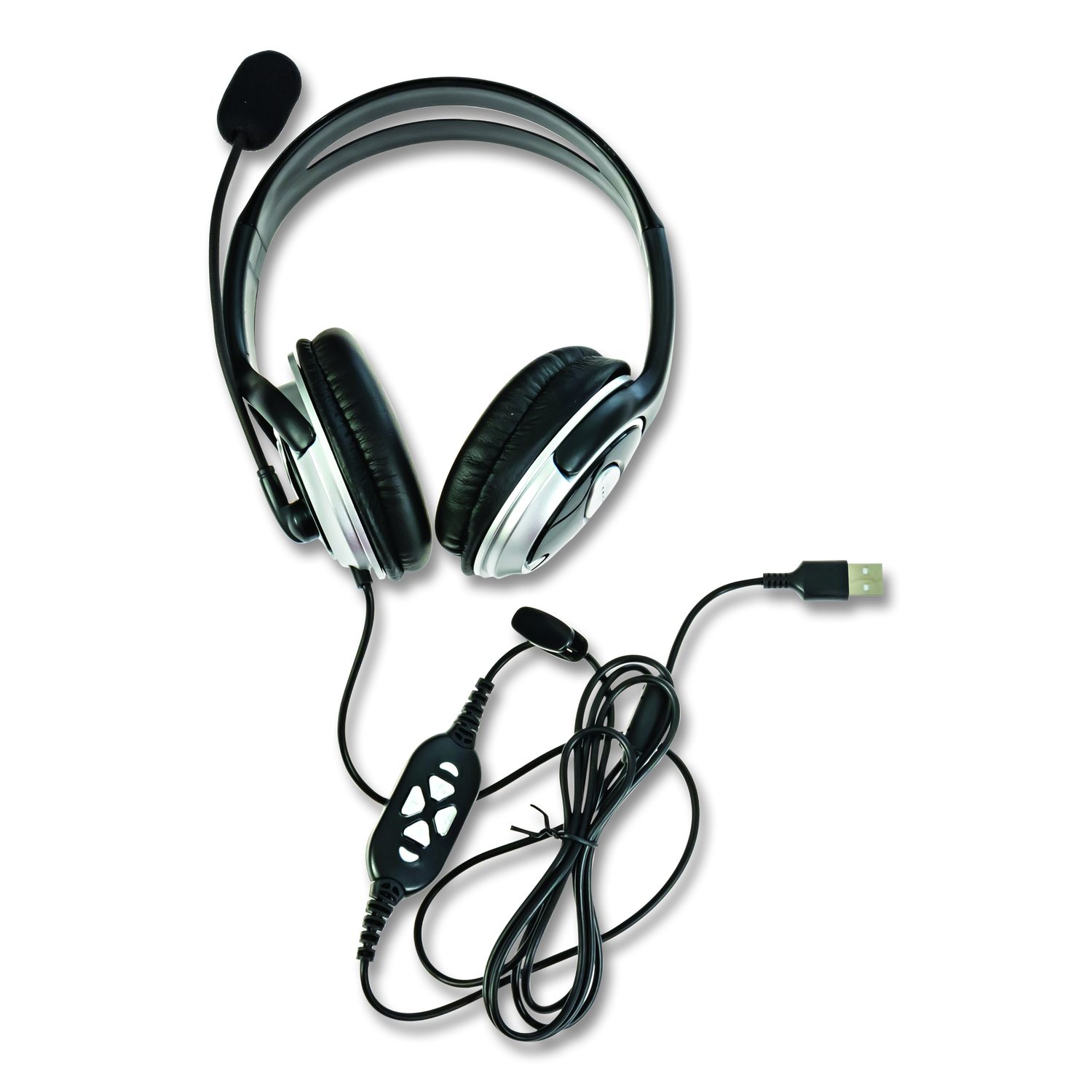Spracht ZuM Binaural Over The Head Headset, Black/Silver